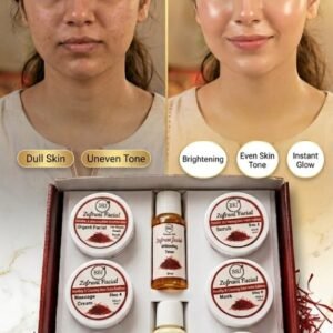 zafrani facial kit 8 pieces – brightening facial by beauty by jam’s