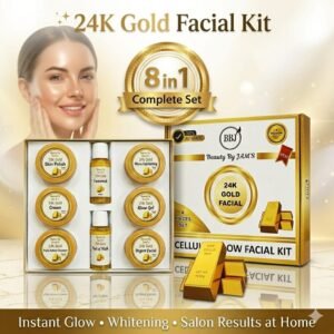 24k gold facial kit – 8 step luxury glow treatment | beauty by jam’s