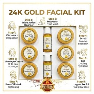 24k gold facial kit – 8 step luxury glow treatment | beauty by jam’s