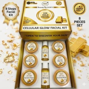 24k gold facial kit – 8 step luxury glow treatment | beauty by jam’s